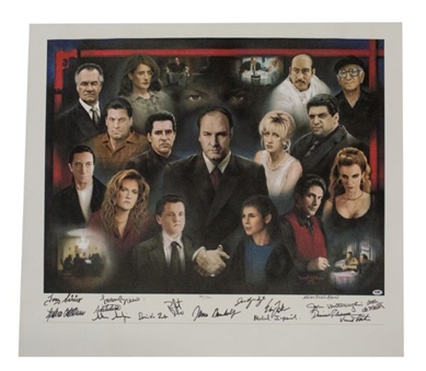 Sopranos Lithograph Signed By The Entire Cast